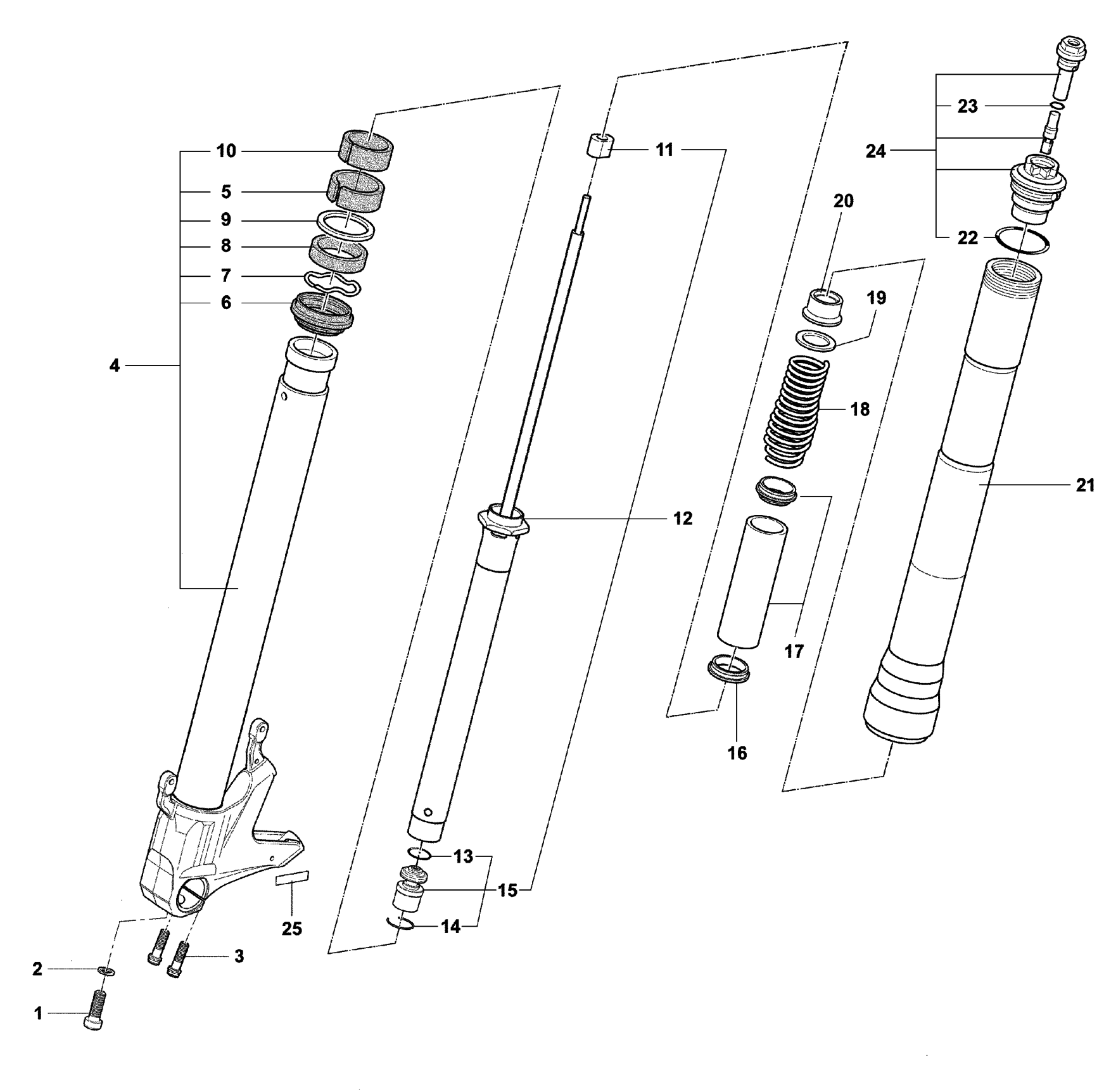 Front Fork Left 989r


