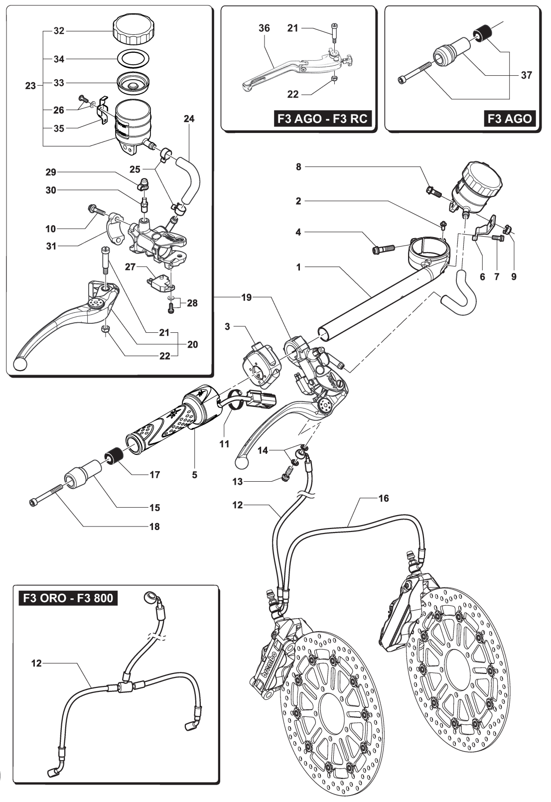 Right-hand Handlebar Assembly


