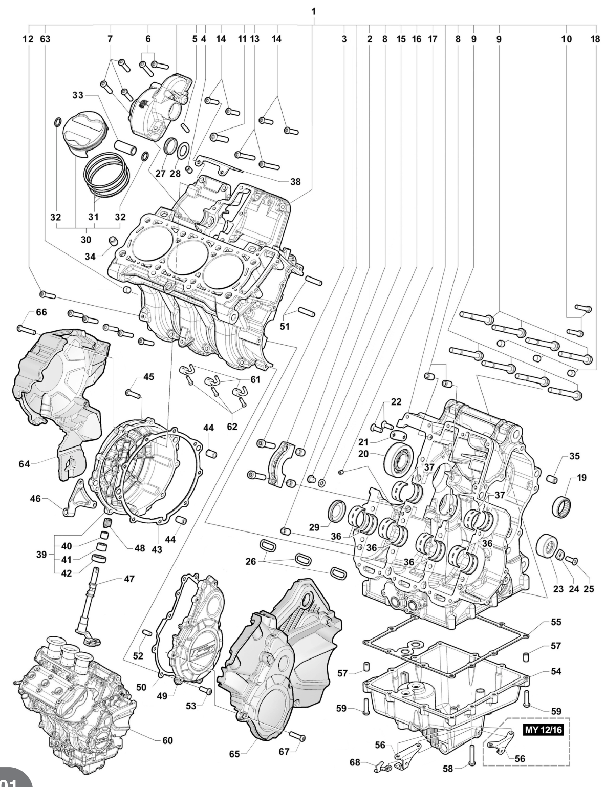 Crankcase And Cylinder Assembly


