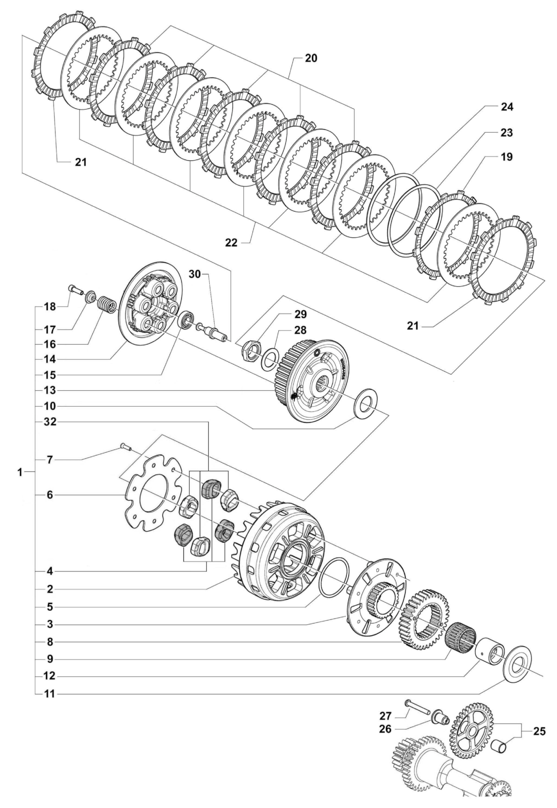 Clutch Assembly F3 675 My12-13  F


