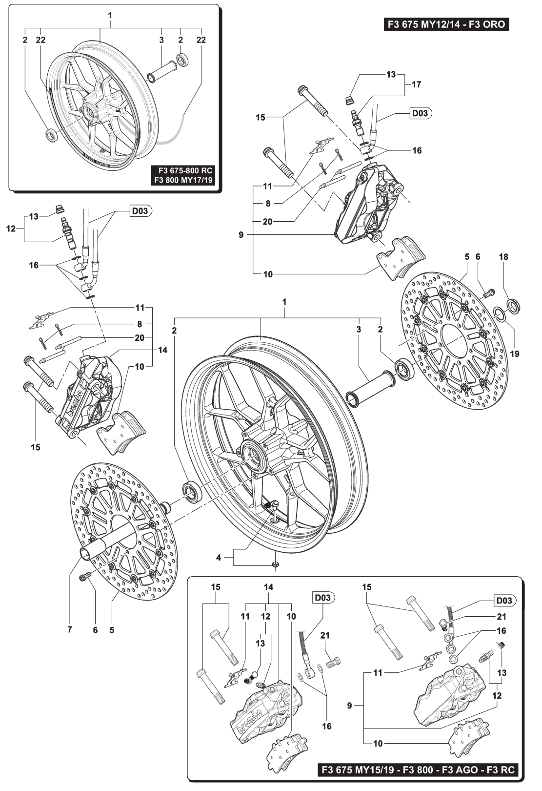 Front Wheel Assembly F3 675  800 


