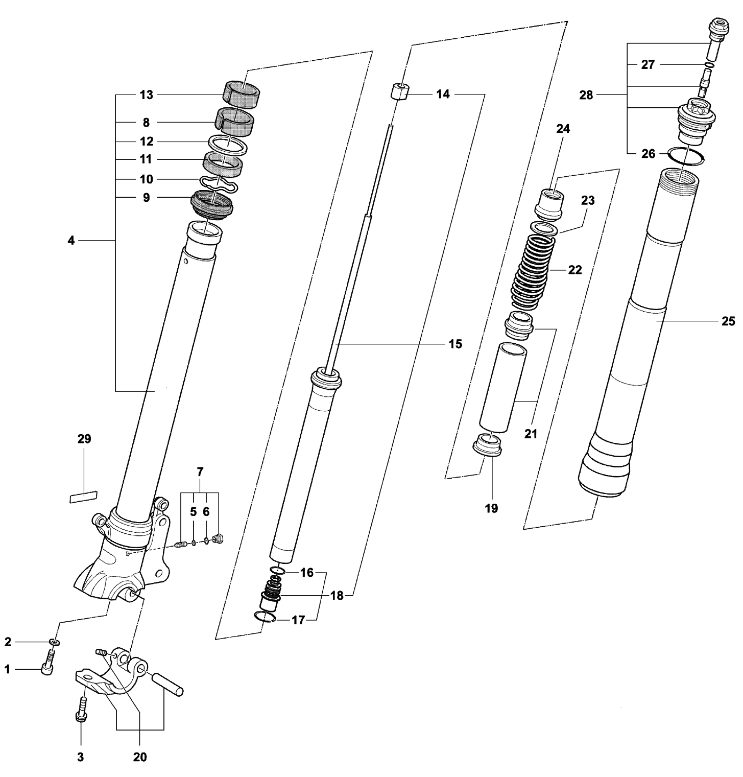 Front Fork Right F4spr-senna


