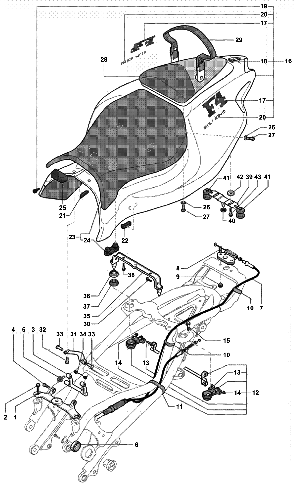 Rear Fairing Double Seat


