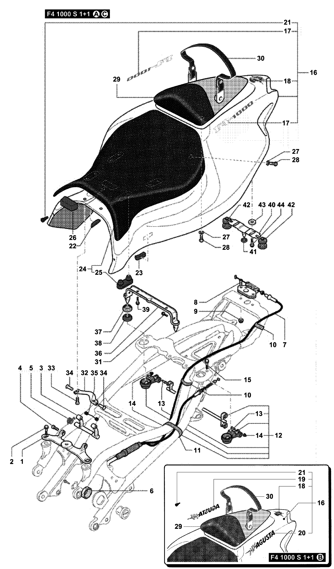 Rear Fairing Double Seat


