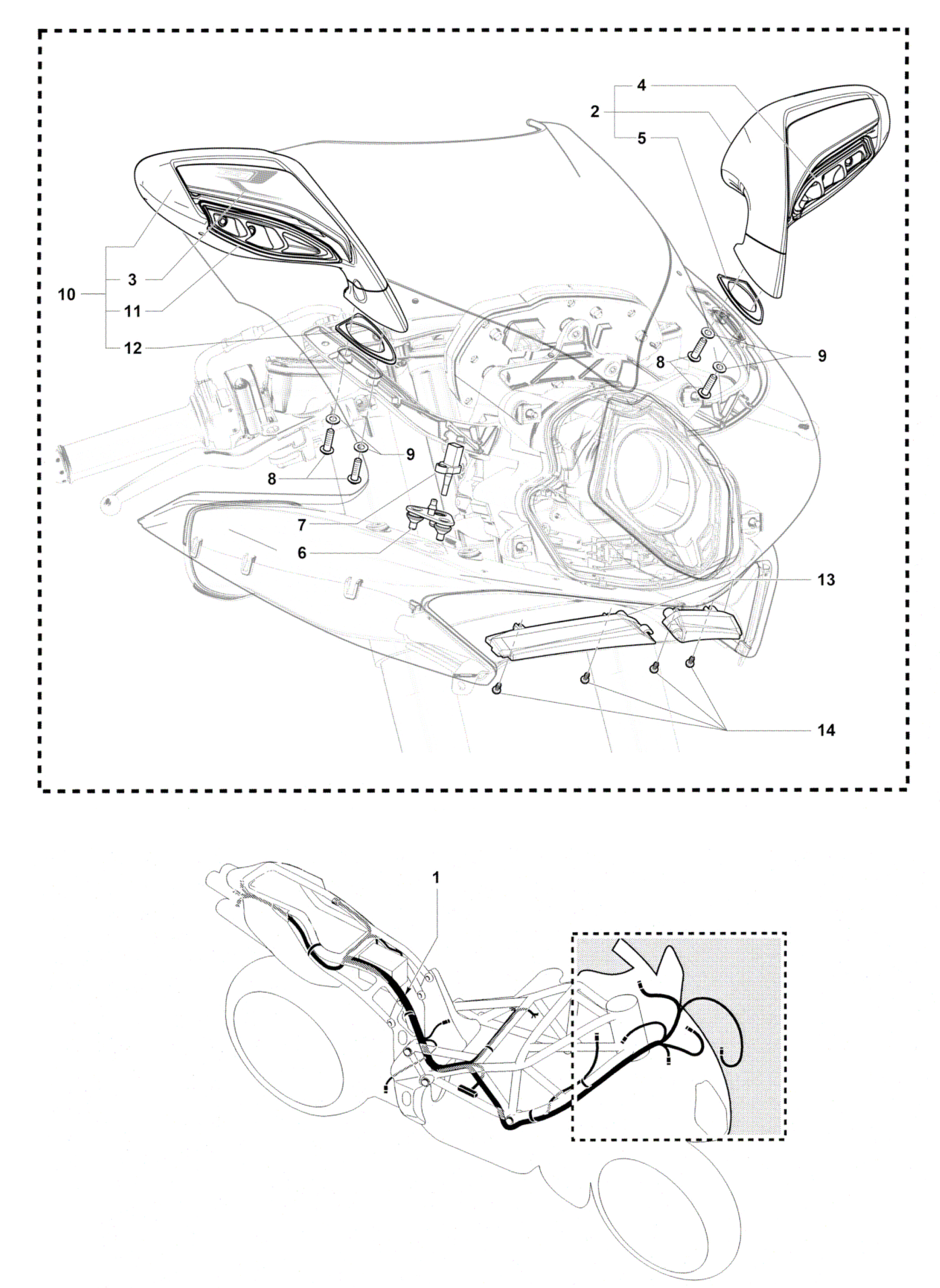 Wiring Harness - Mirrors


