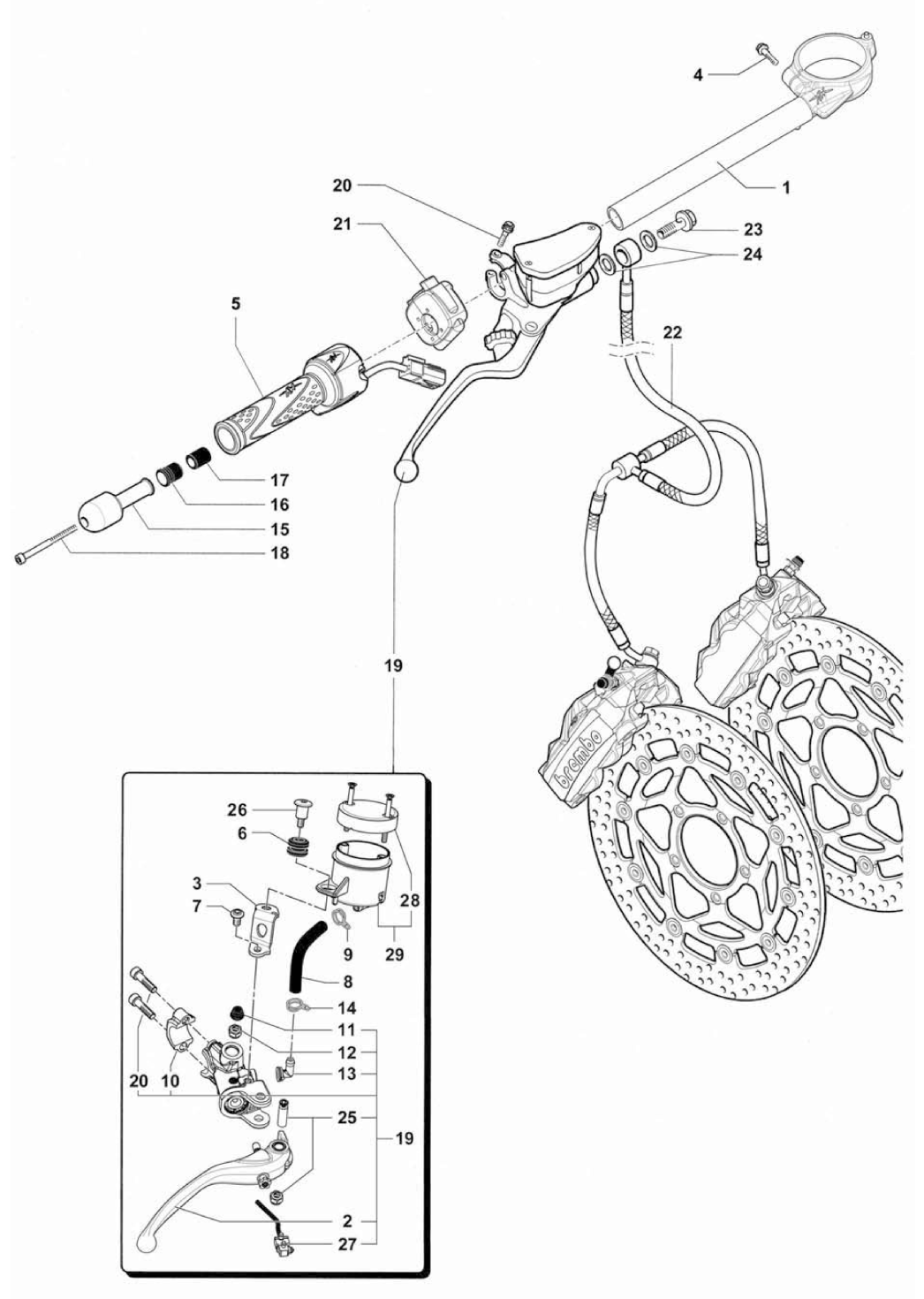 Right-hand Handlebar Assembly


