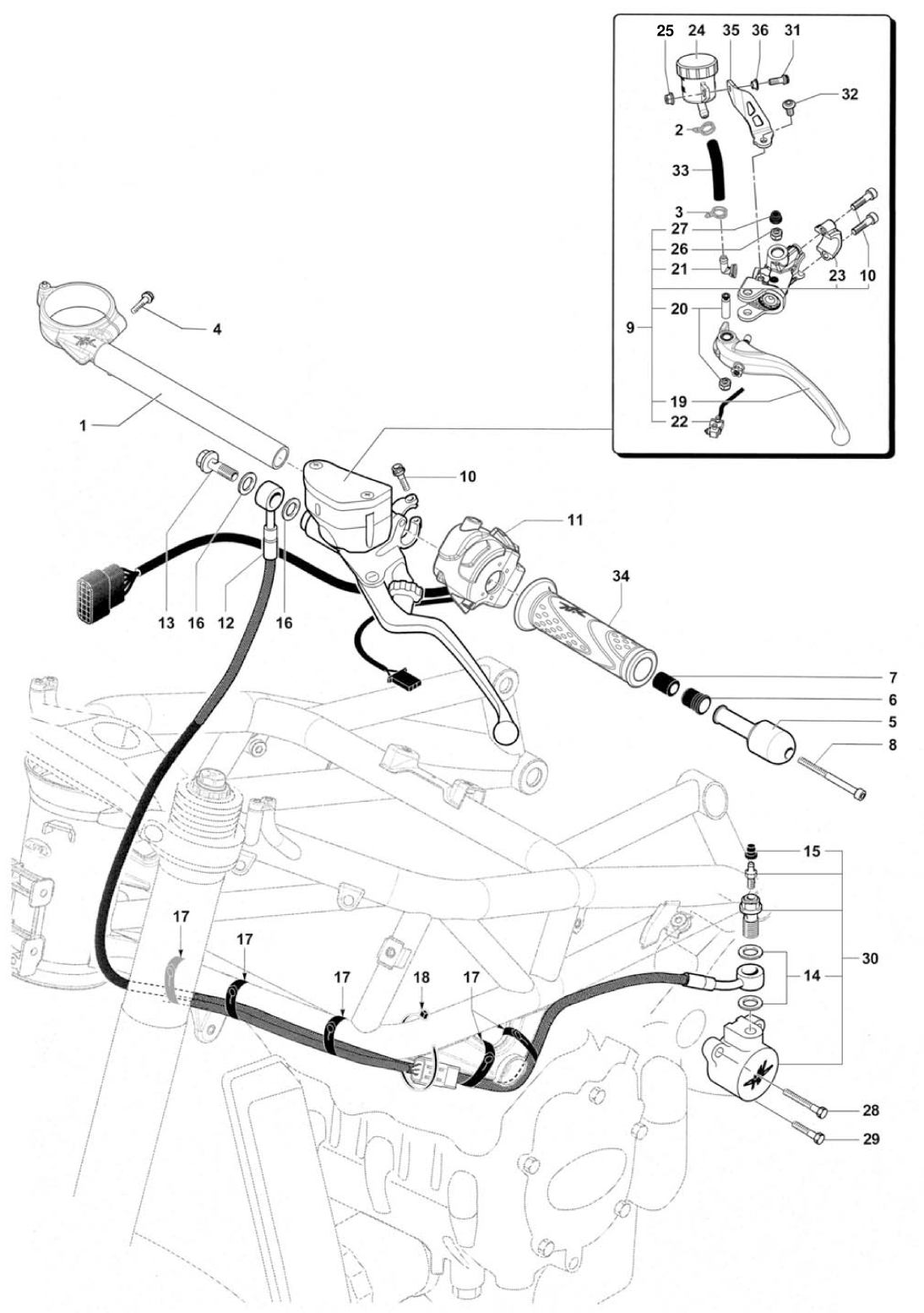 Left-hand Handlebar Assembly


