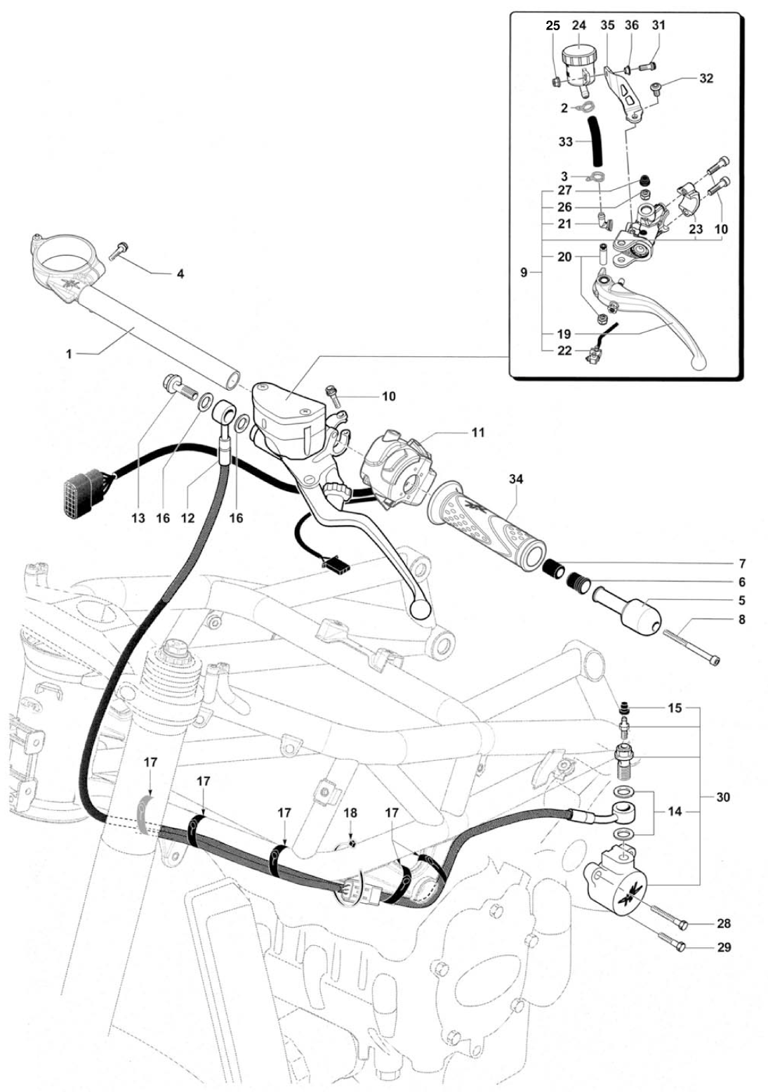 Left-hand Handlebar Assembly


