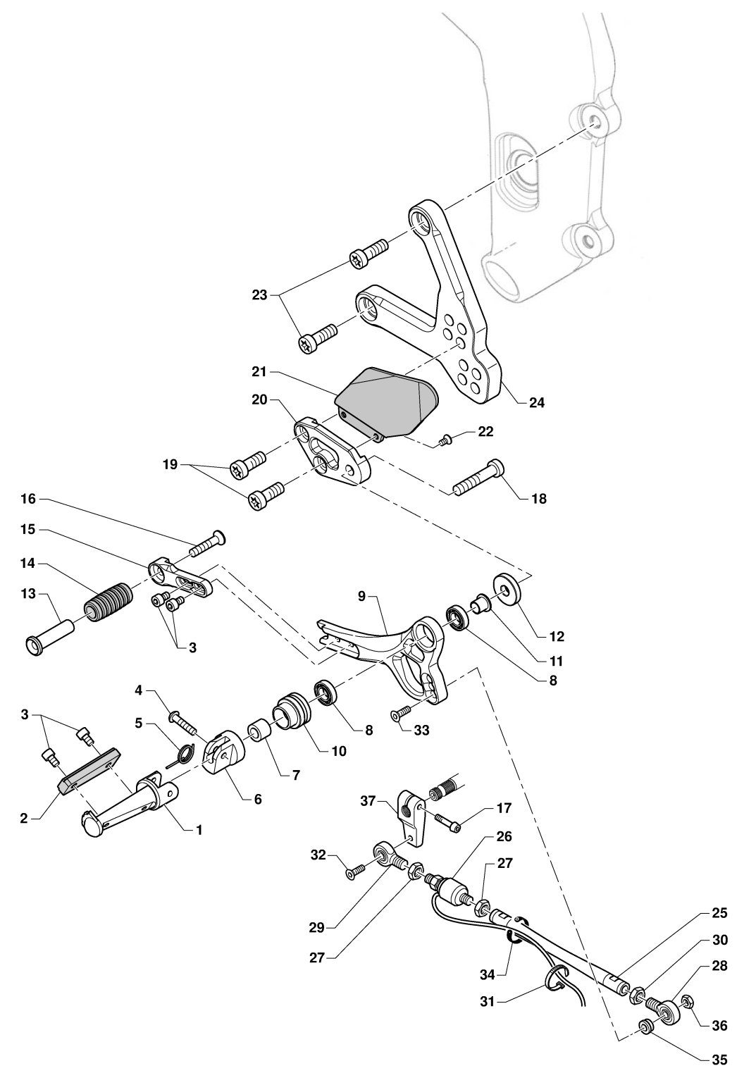 Left-hand Footrest Assembly


