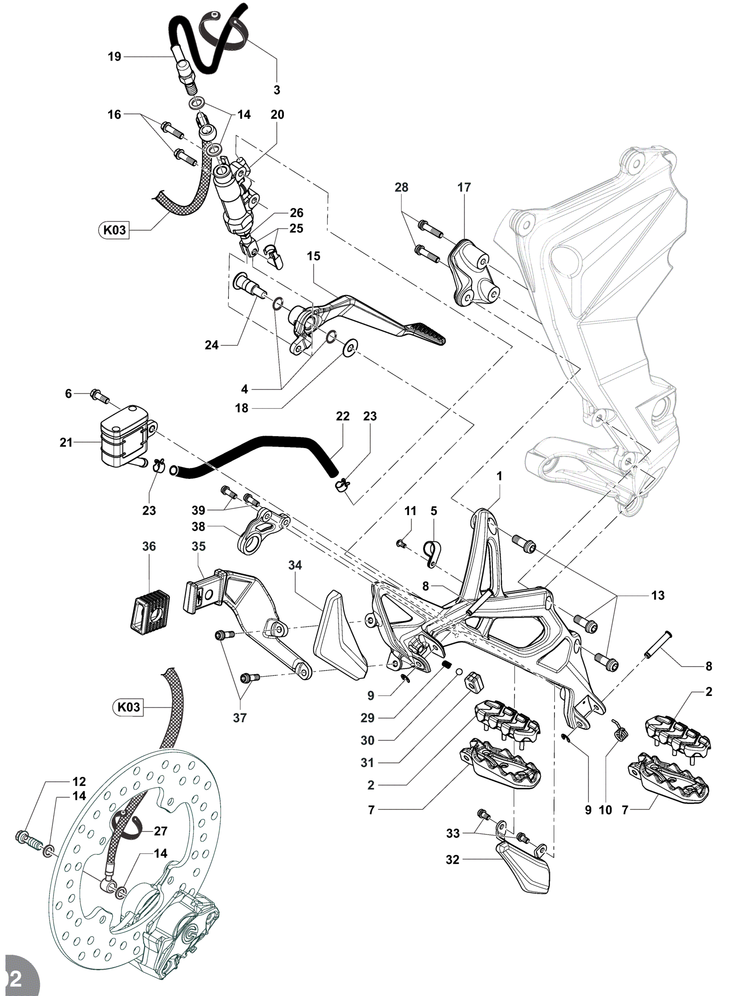 Footrest Assembly Right


