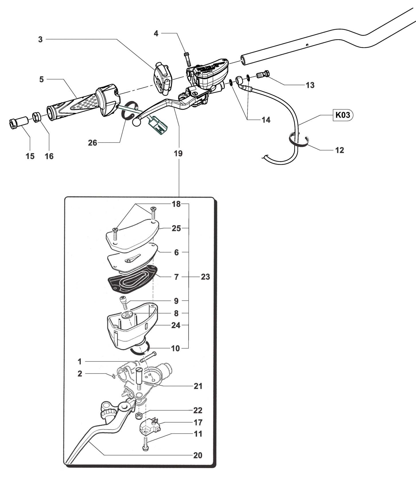 Handlebar Assembly Right


