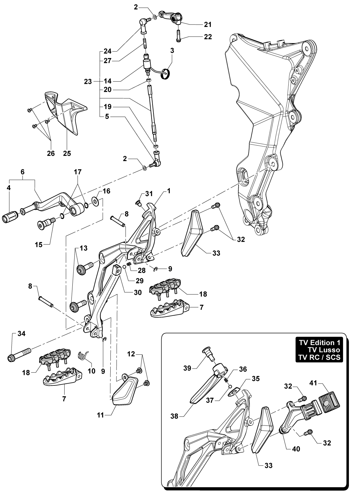 Left-hand Footrest Assembly


