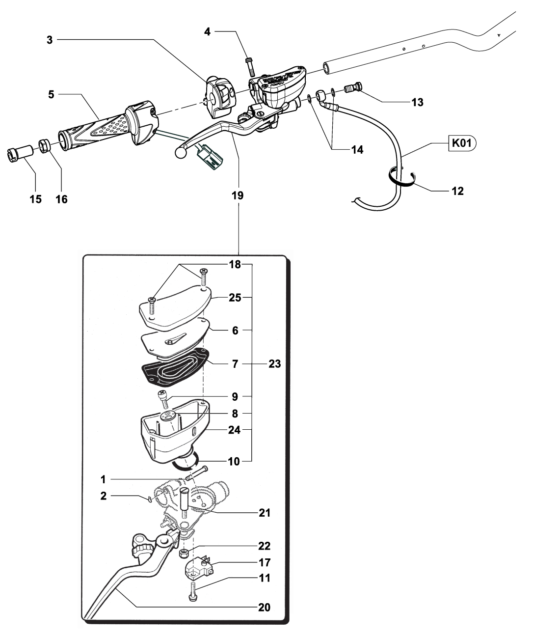 Right-hand Handlebar Assembly


