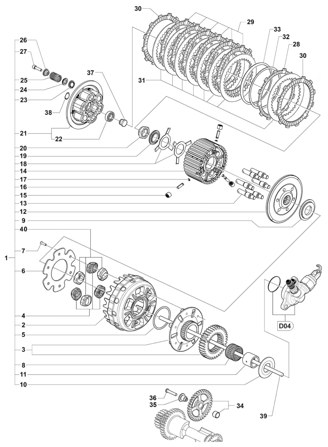 Clutch Assembly Tv 800  Ed.1  Lus


