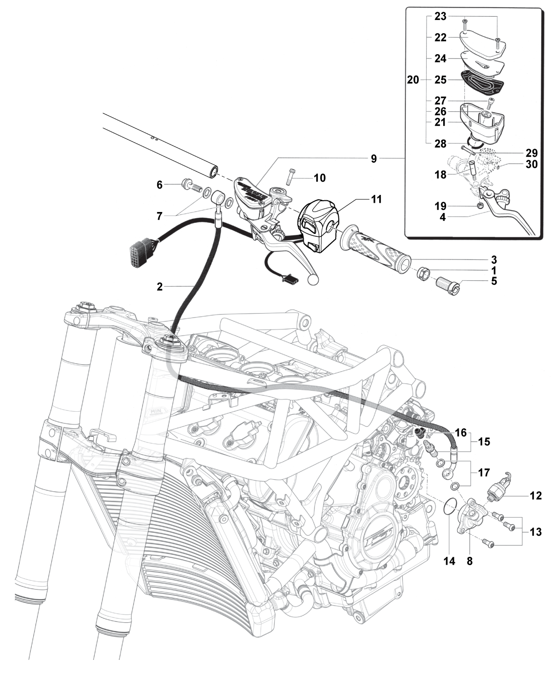 Left-hand Handlebar Assembly


