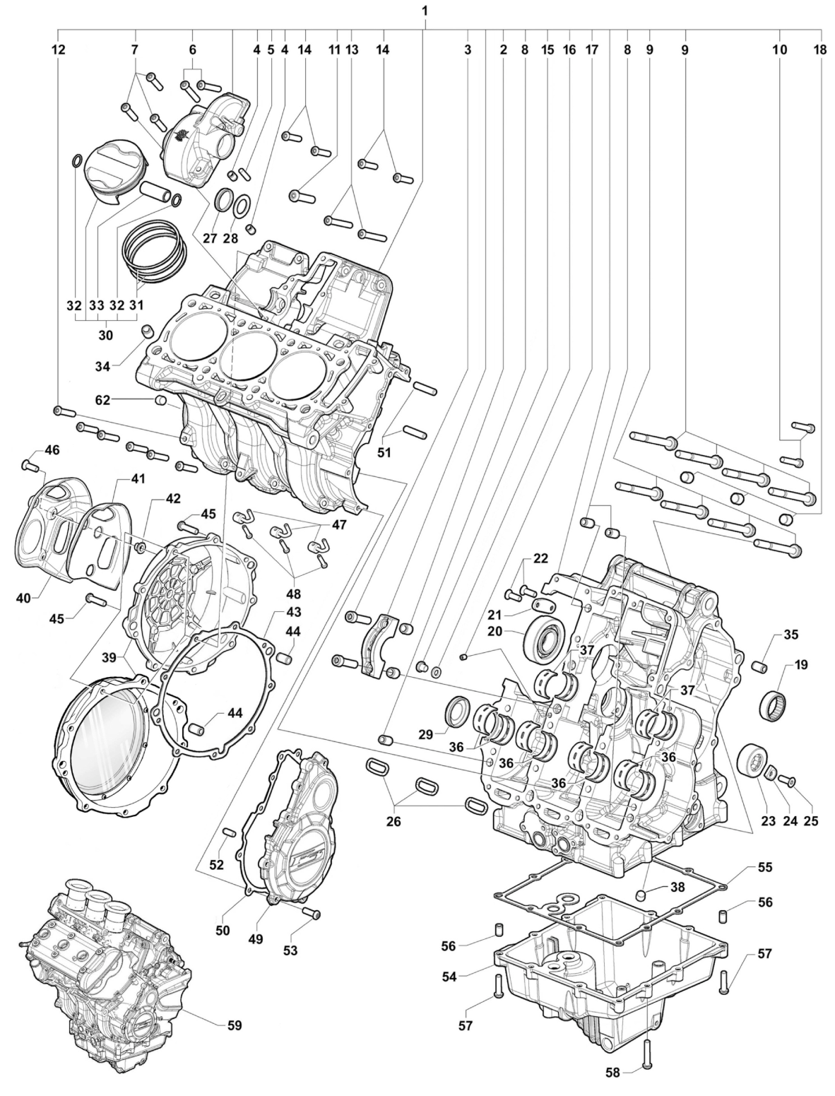 Crankcase And Cylinder Assembly


