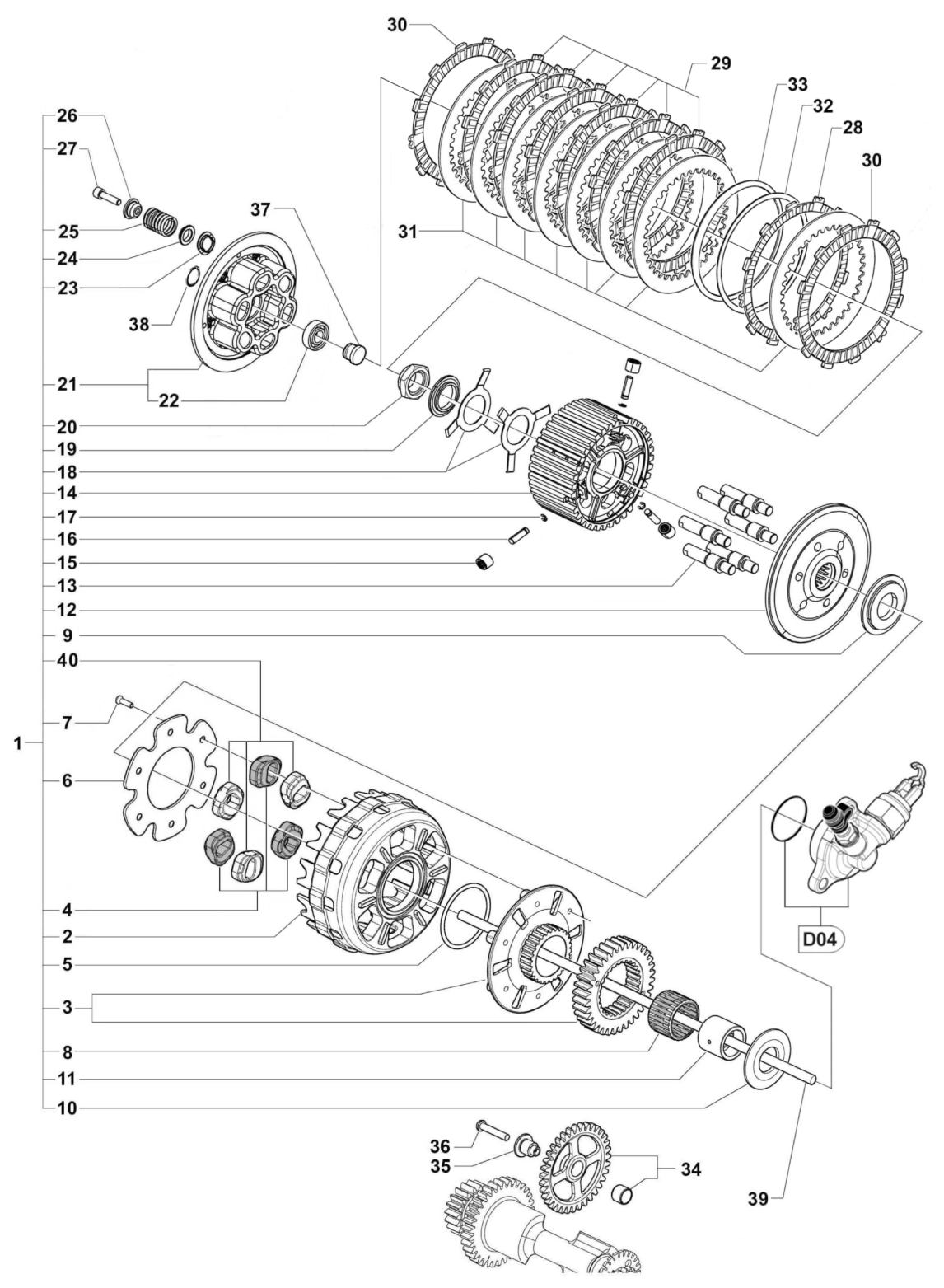 Clutch Assembly Tv 800  Ed.1  Lus


