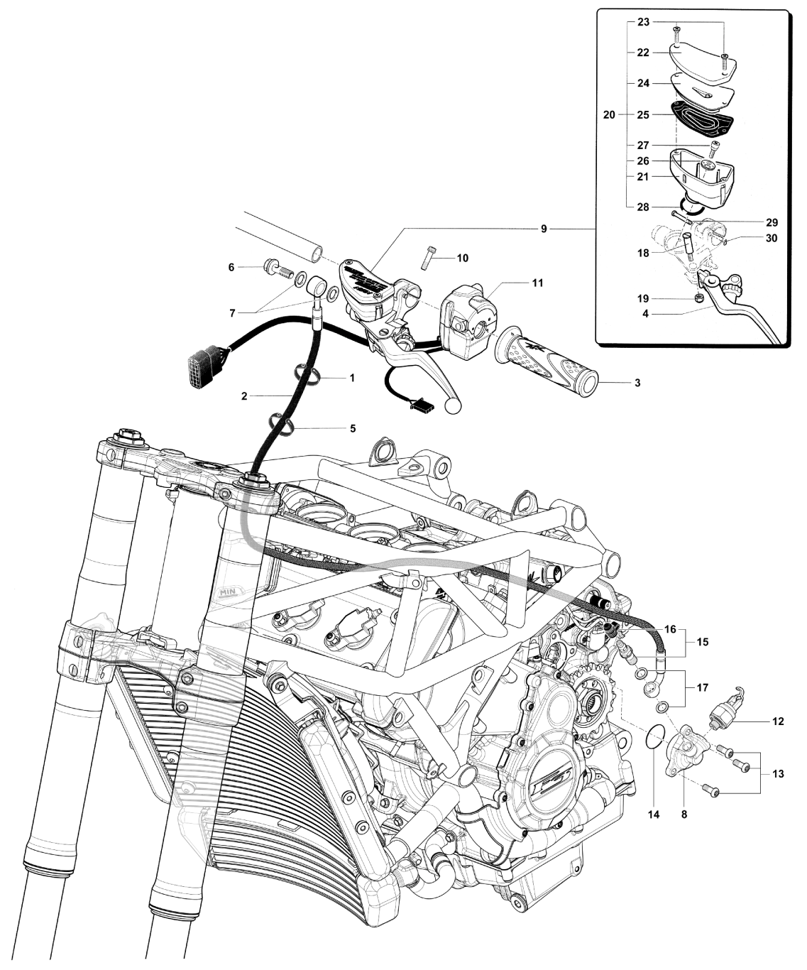 Left-hand Handlebar Assembly Drag


