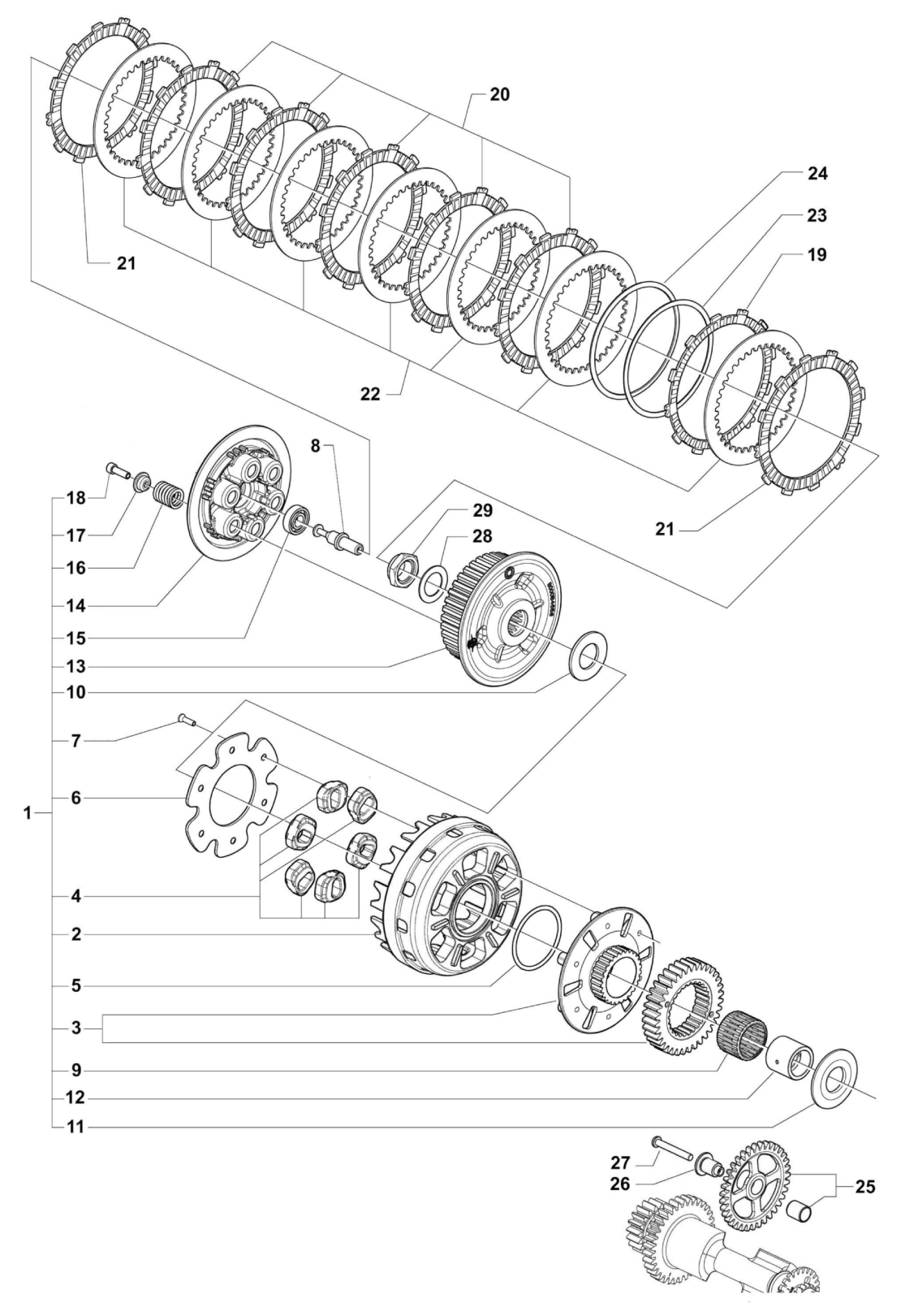 Clutch Assembly B3 675-800dragste


