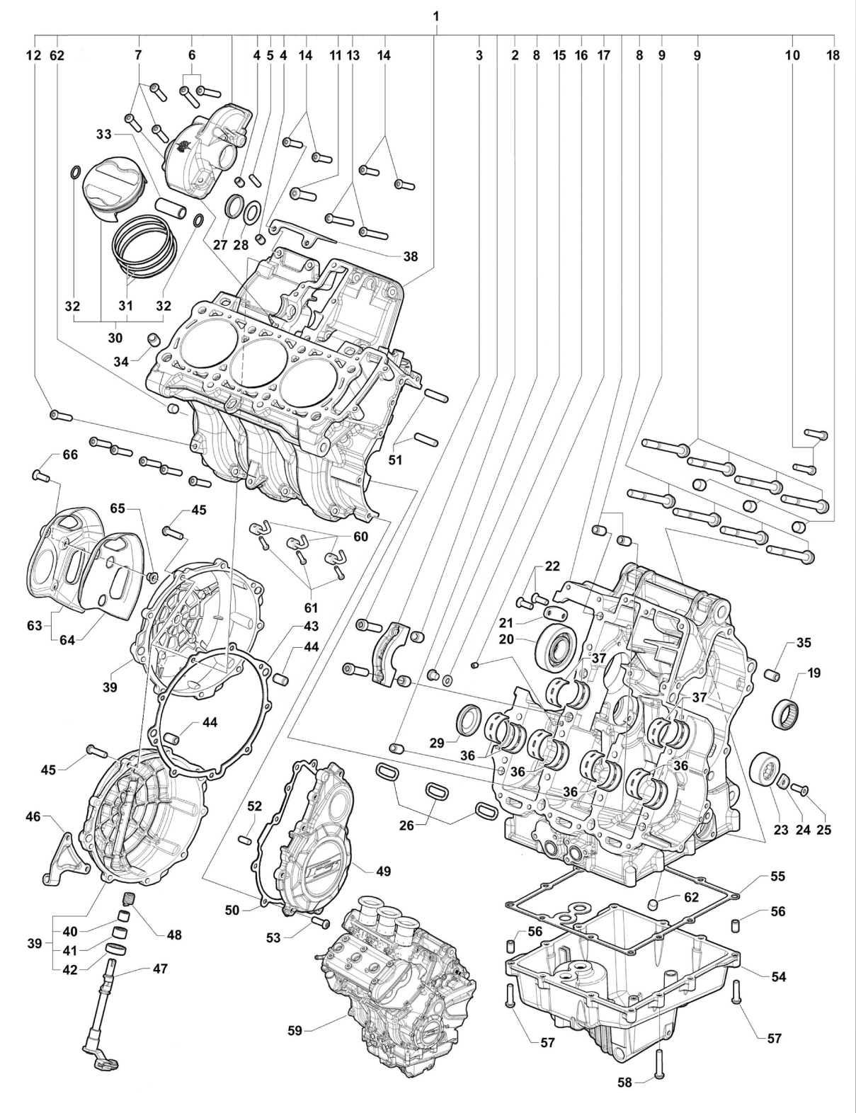 Crankcase And Cylinder Assembly


