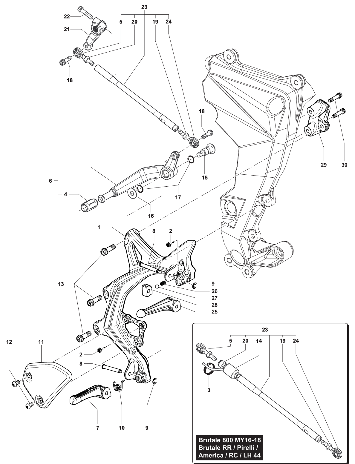 Left-hand Footrest Assembly


