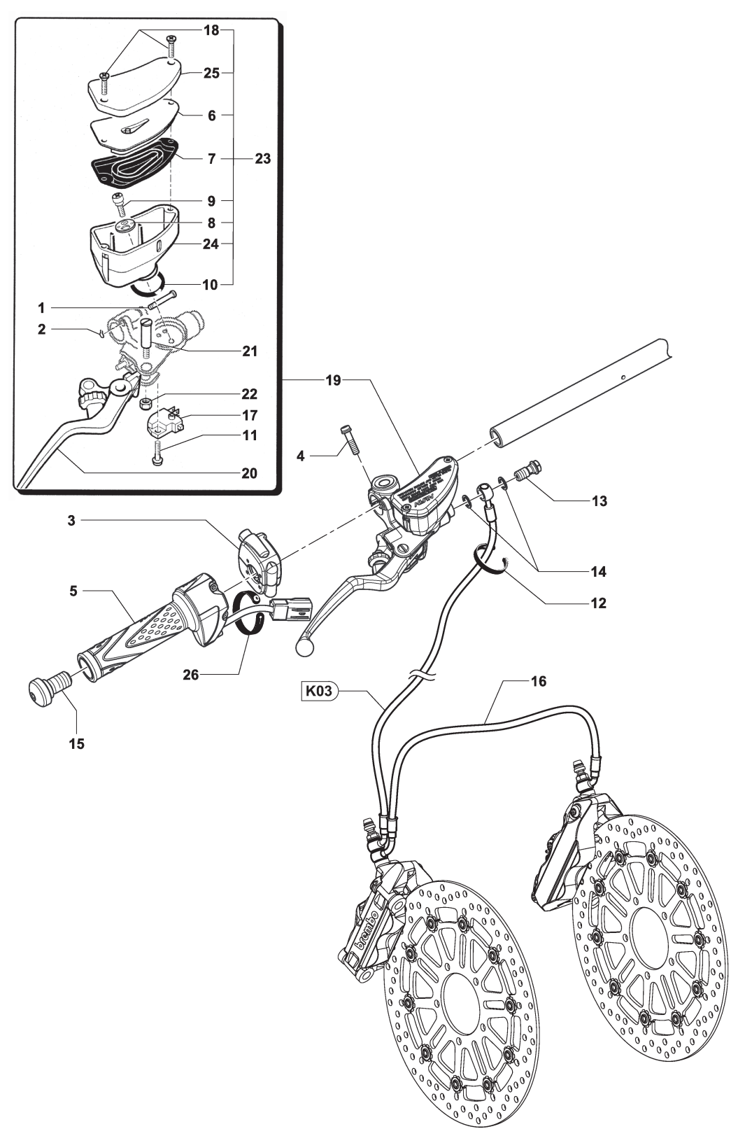 Right-hand Handlebar Assembly


