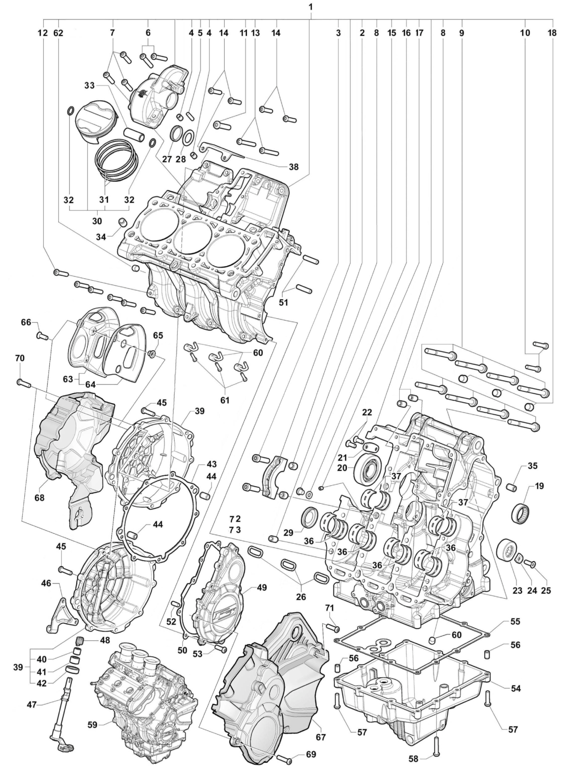 Crankcase And Cylinder Assembly


