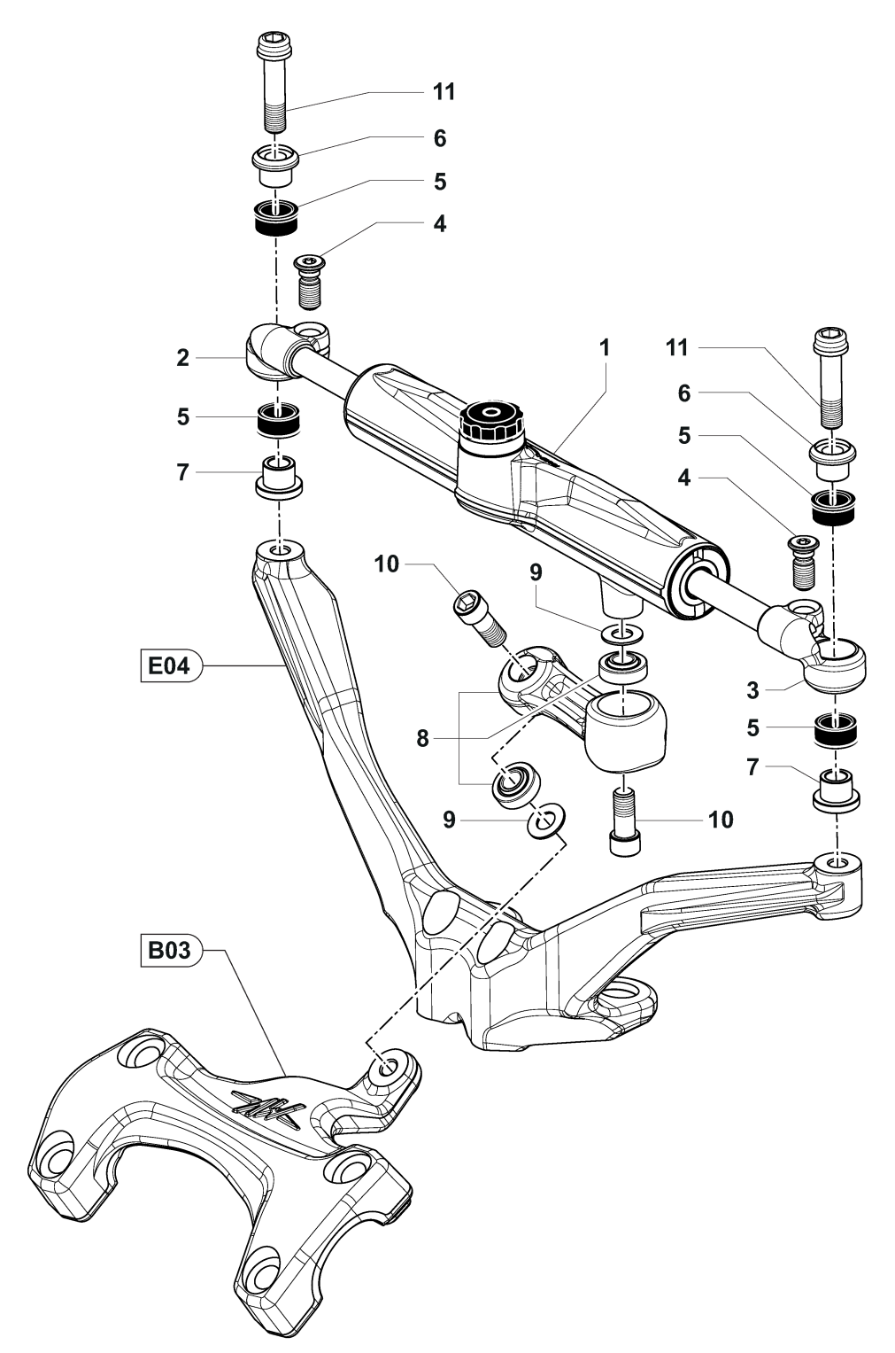 Steering Damper B3 Rr  Dragster R


