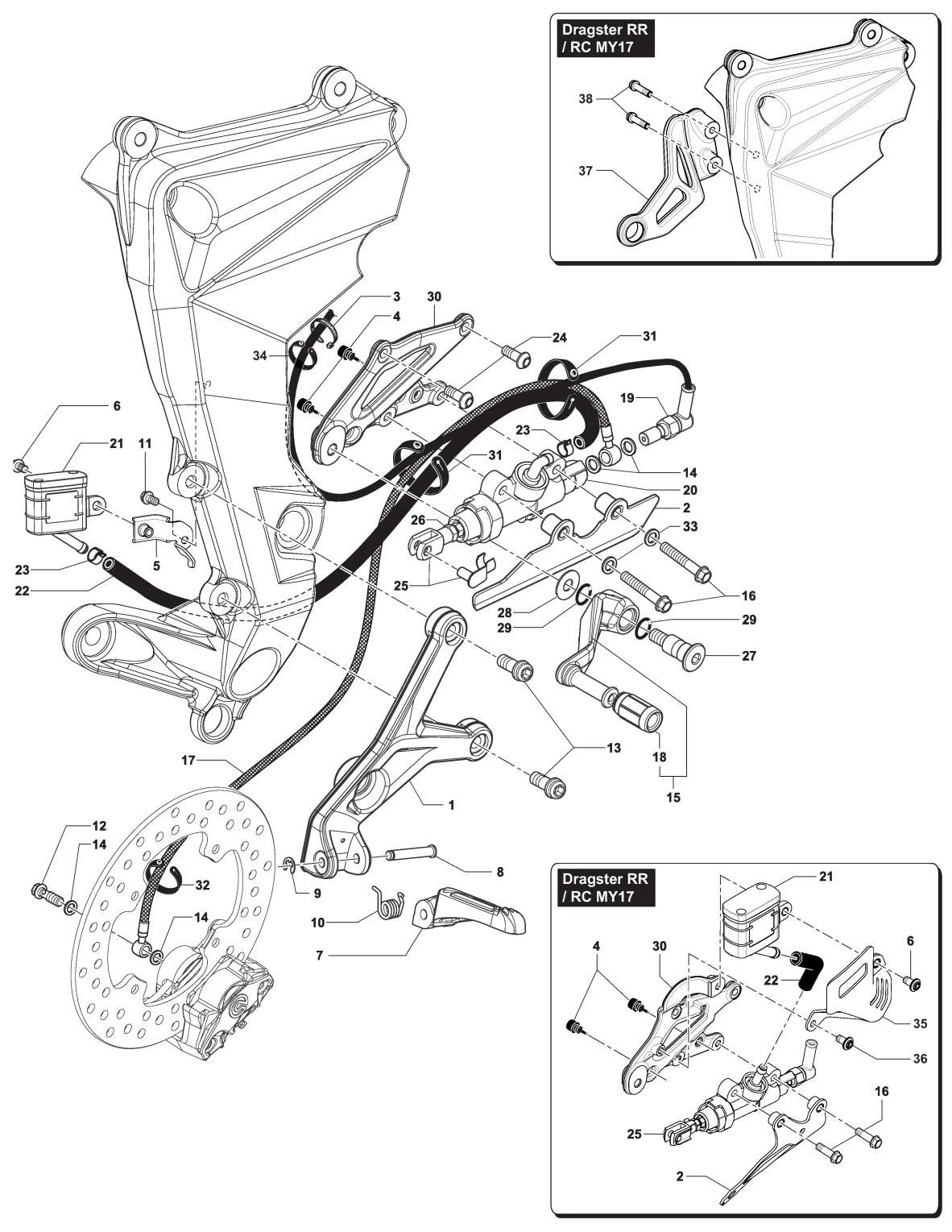 Right-hand Footrest Assembly


