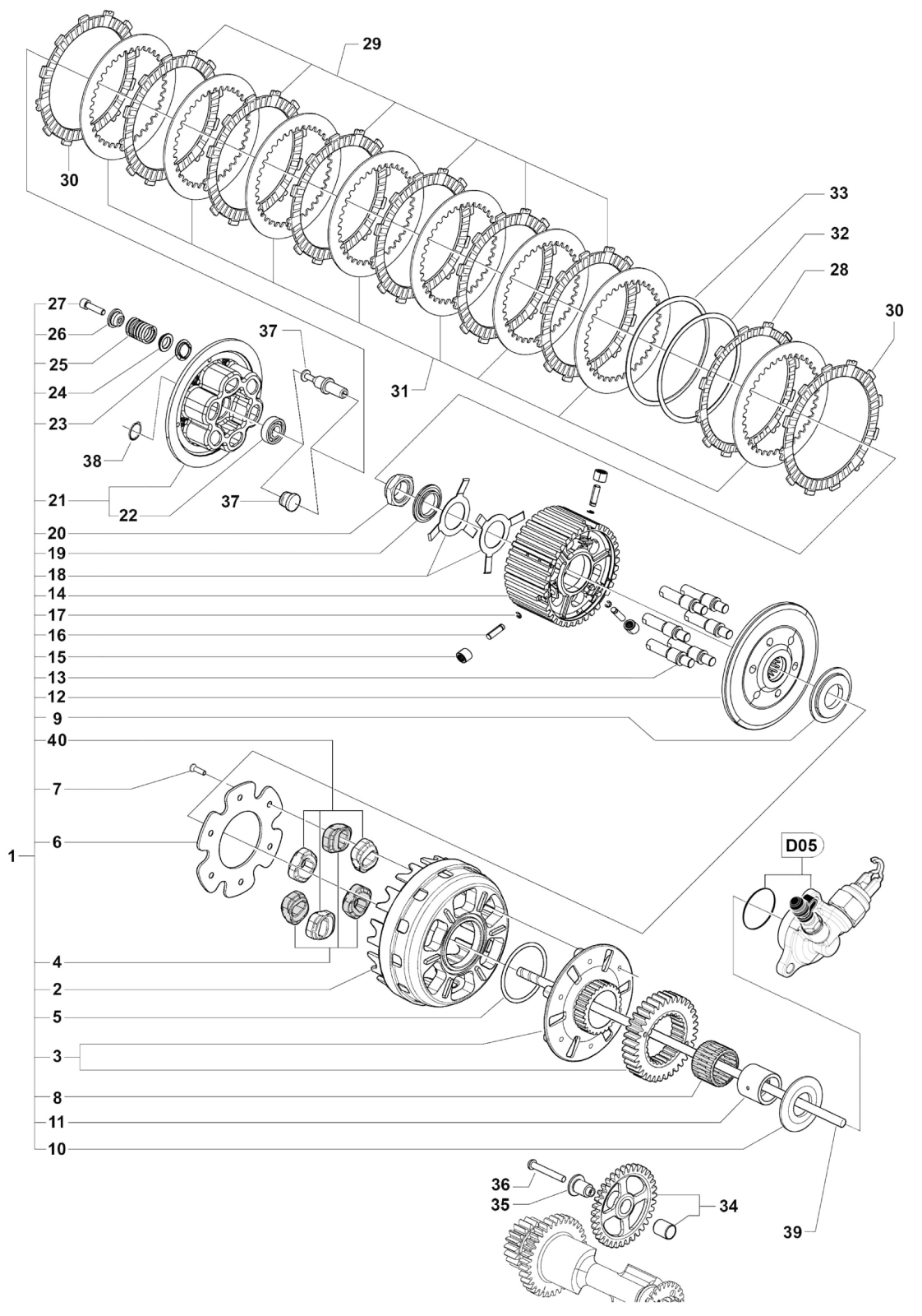 Clutch Assembly B3 Rr  Dragster R


