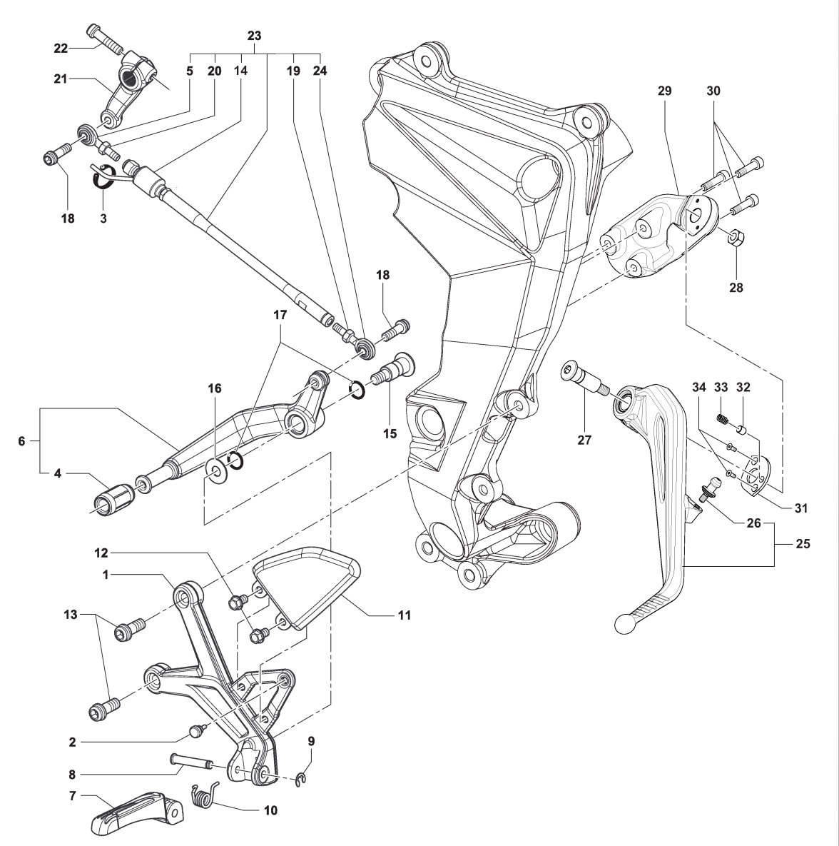 Left-hand Footrest Assembly


