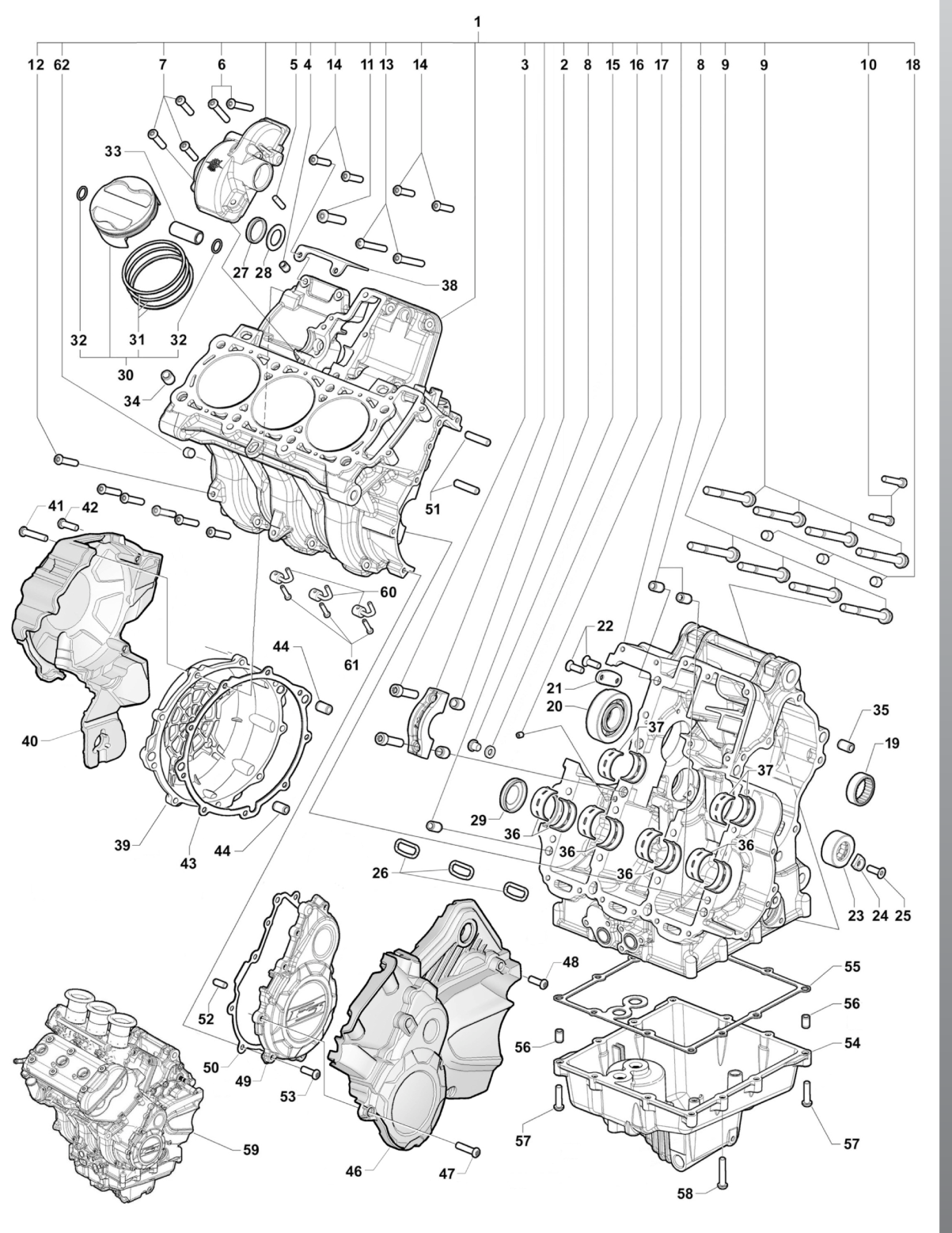 Crankcase And Cylinder Assembly


