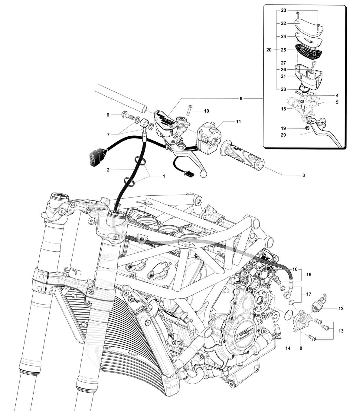 Left-hand Handlebar Assembly


