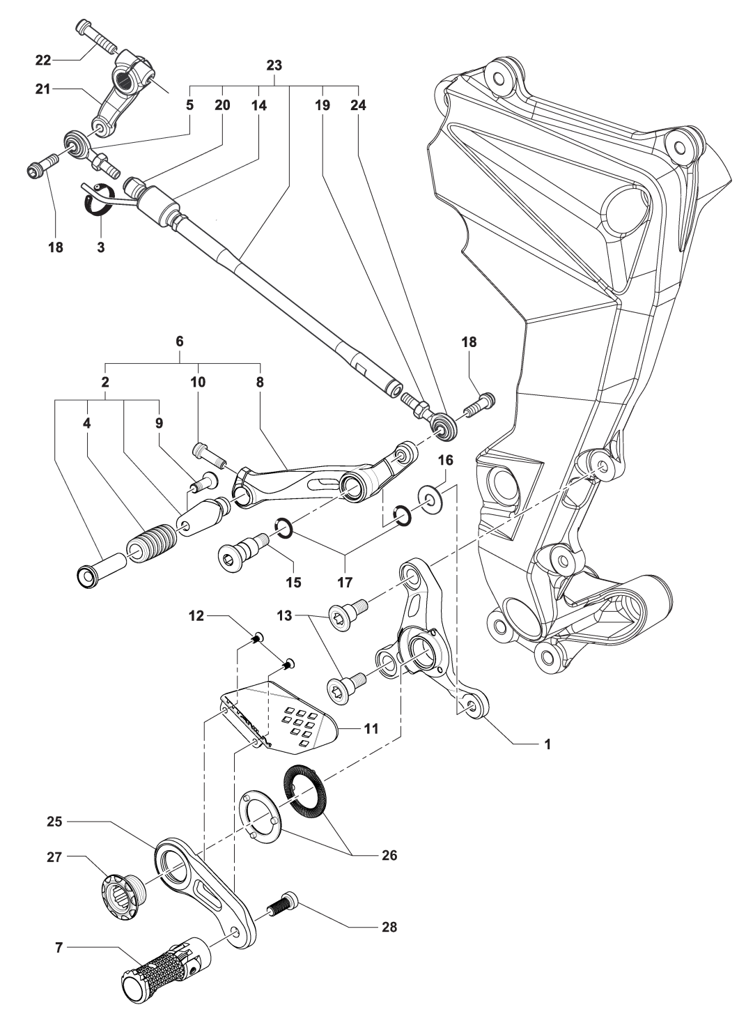 Left-hand Footrest Assembly


