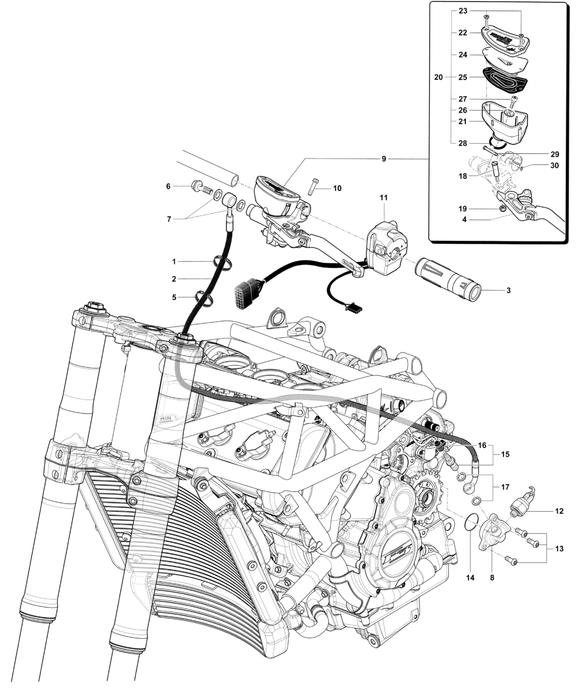 Left-hand Handlebar Assembly


